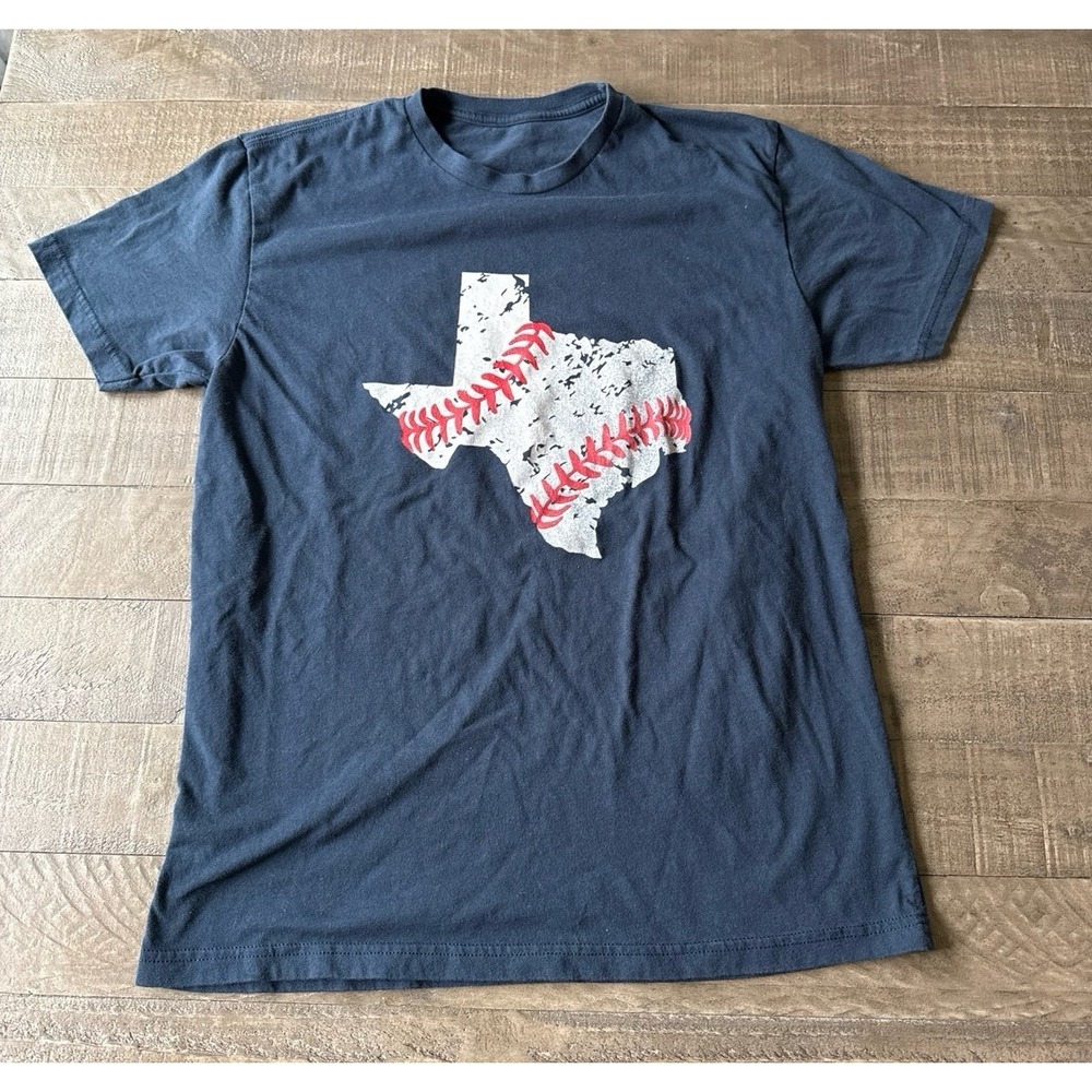 Women's Baseball Navy Blue Texas Short Sleeve Tee Size Large